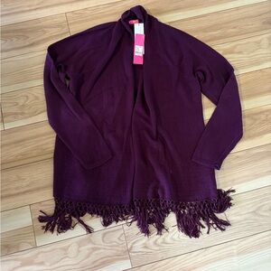 NWT  Lilly Pulitzer Women's Tatum Cardigan Size XLarge Cherry Gnache.